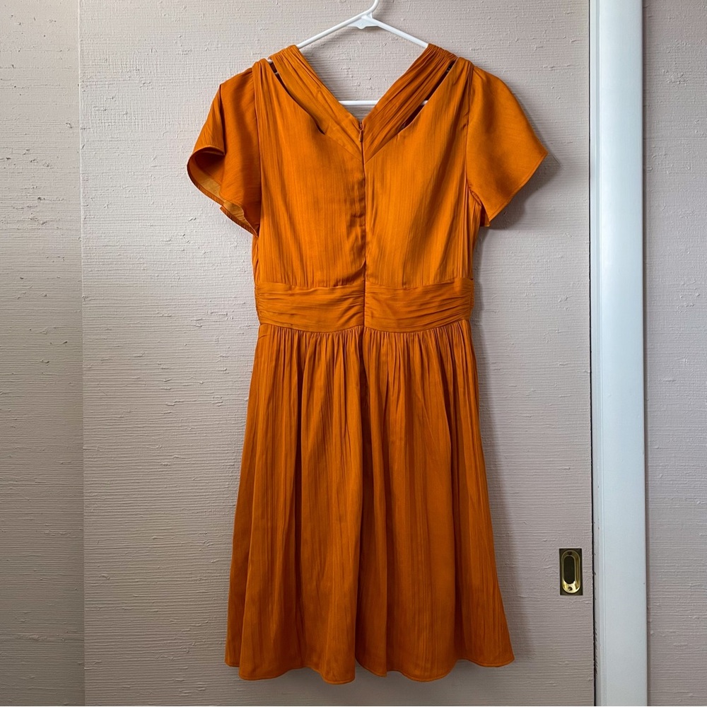 By Anthropologie deep v-neck vibrant mini dress - Picture 6 of 9